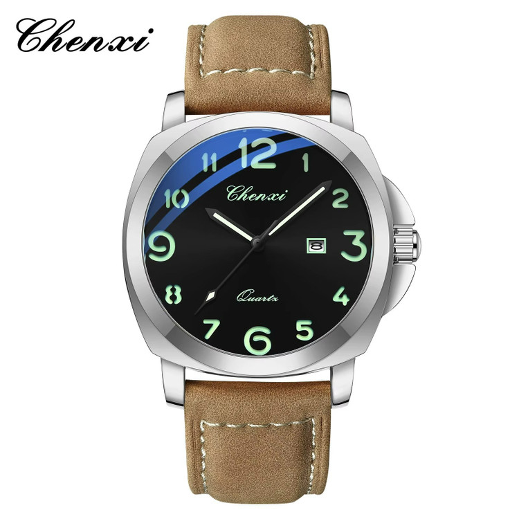 ساعت مچی مردانه چنکسی CHENXI 8254 نقره ای مشکی