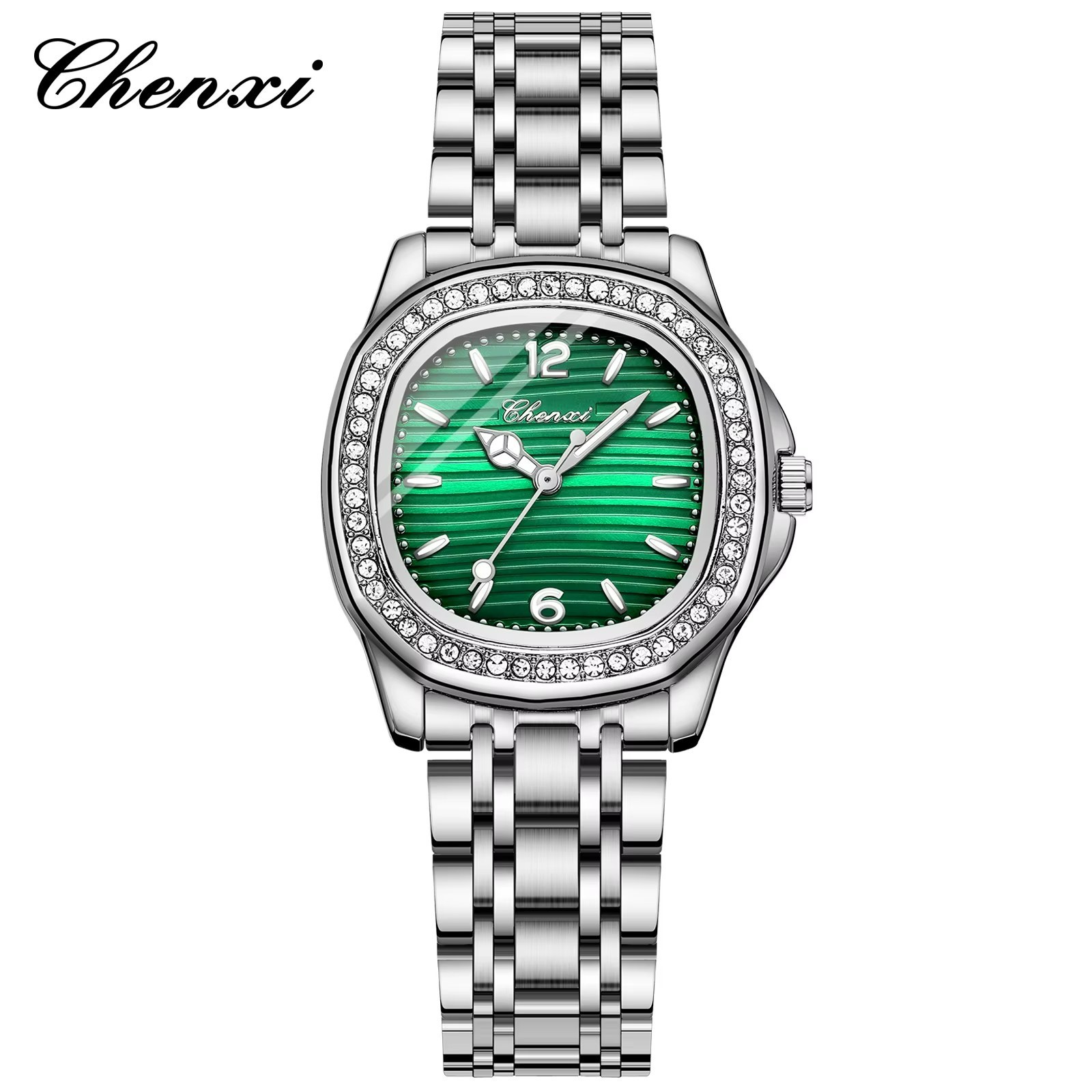 ساعت مچی زنانه چنکسی CHENXI 322 نقره ای سبز
