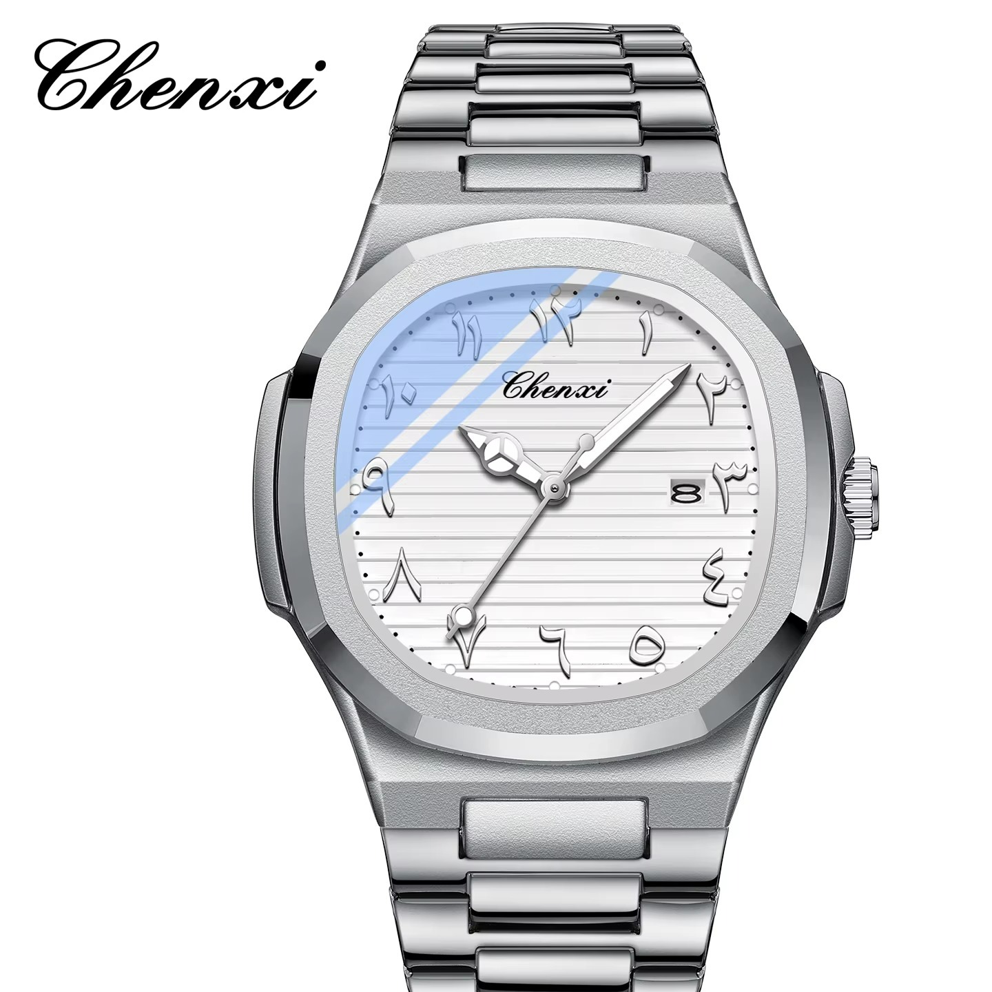 ساعت مچی مردانه چنکسی مدل CHENXI 6123 نقره ای