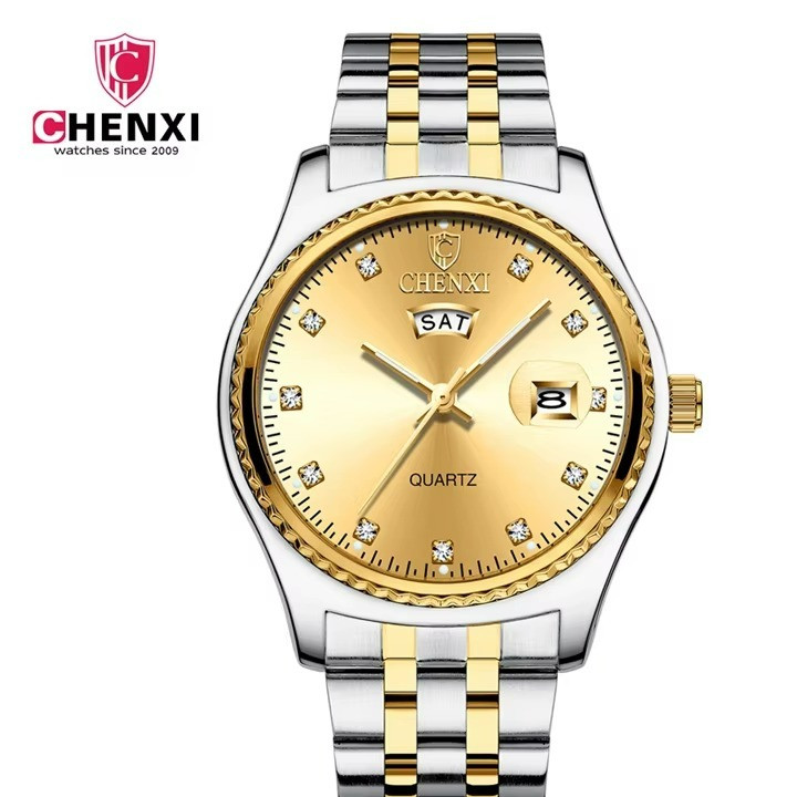 ساعت مچی مردانه چنکسی مدل CHENXI 8204 طلایی