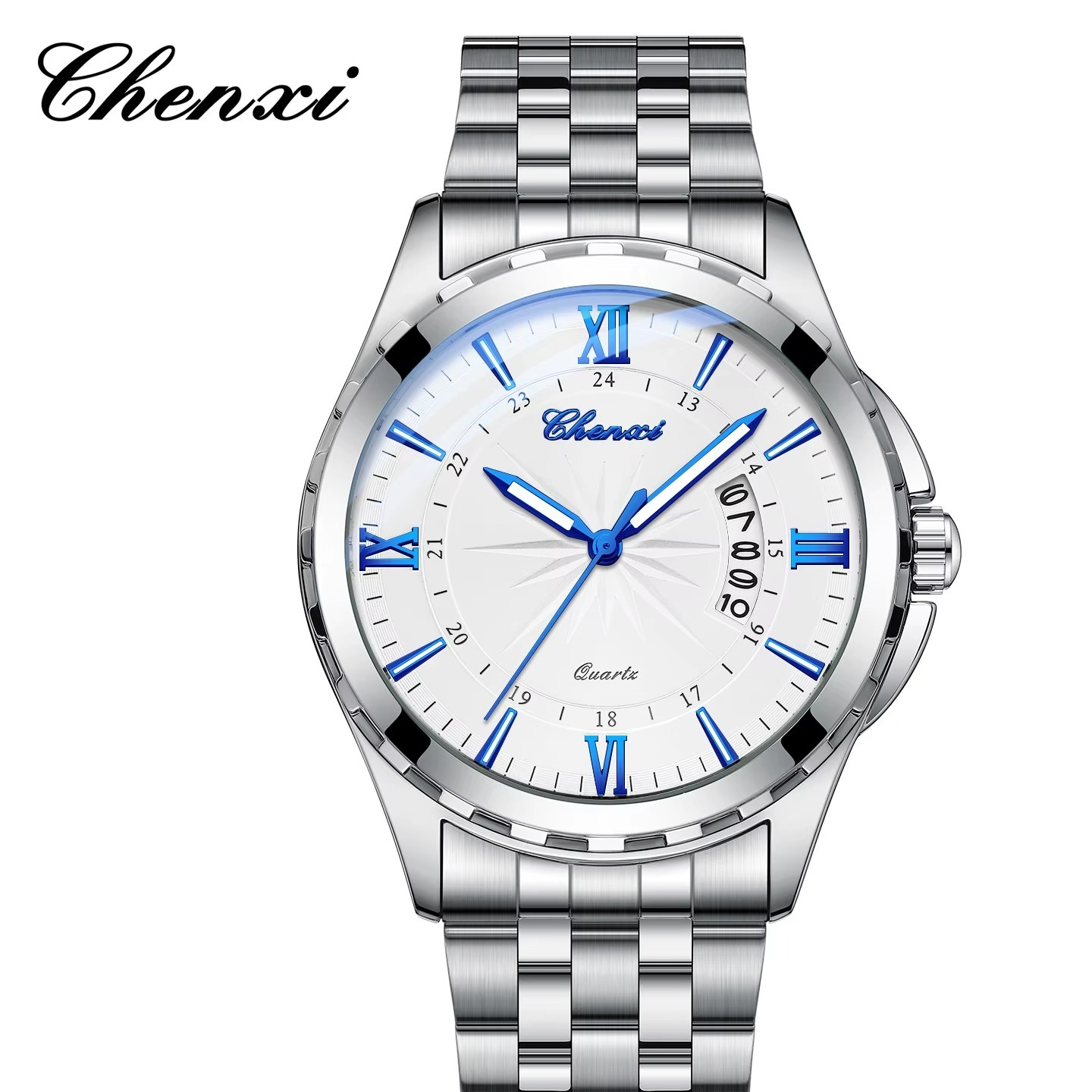 ساعت مچی مردانه چنکسی مدل CHENXI 016 نقره ای