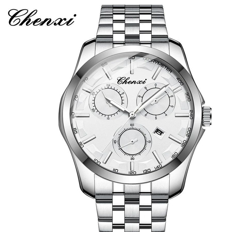 ساعت مچی مردانه چنکسی مدل CHENXI 024 نقره ای