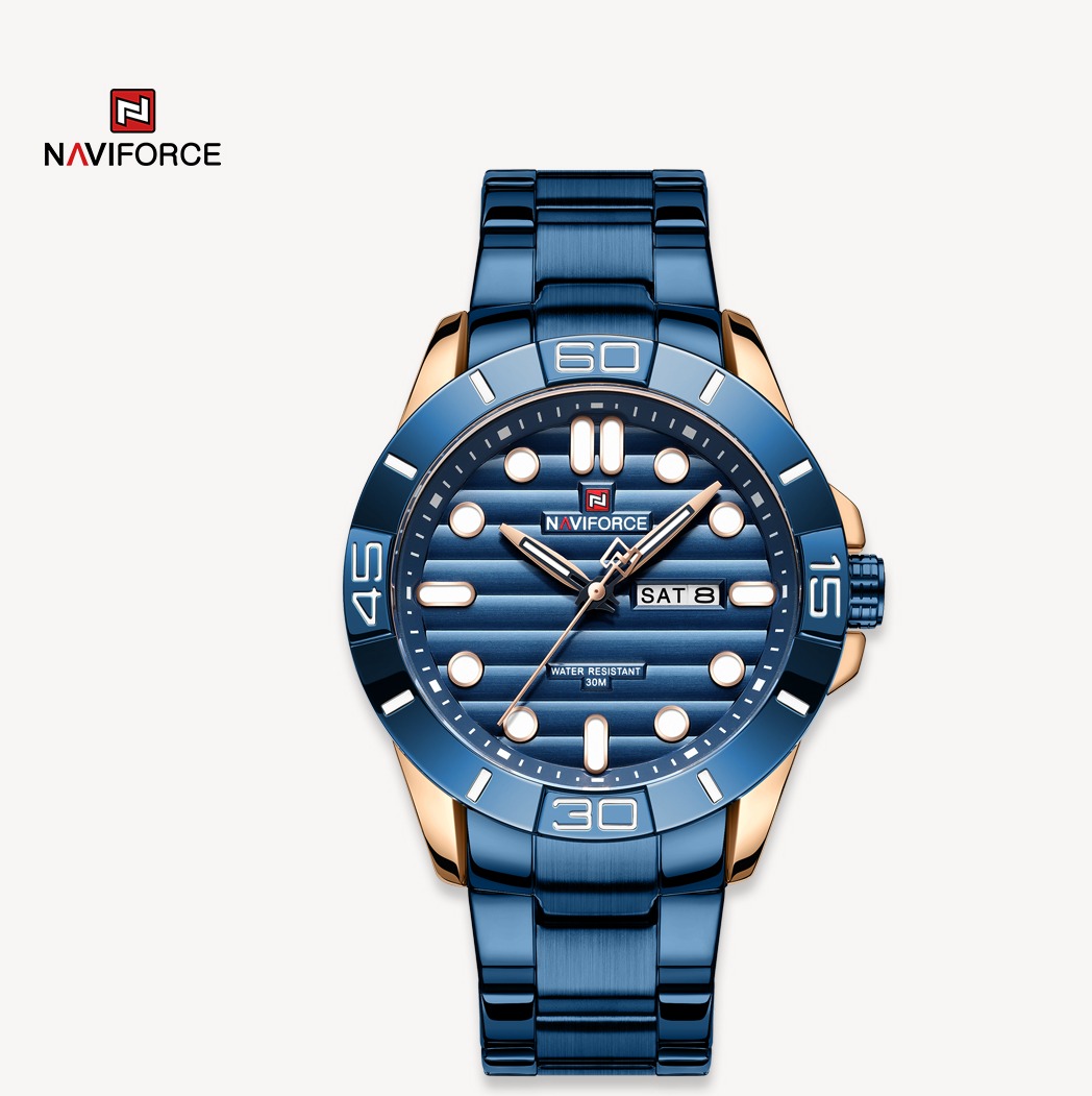 ساعت مچی مردانه نیوی فورس مدل naviforce 9198 آبی