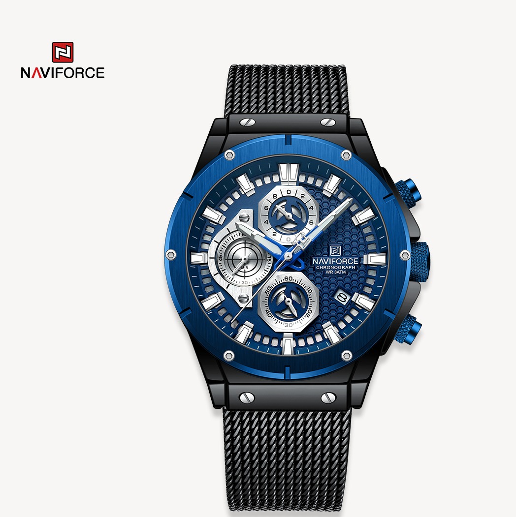 ساعت مچی مردانه نیوی فورس استیل مدل Naviforce 8027 مشکی آبی