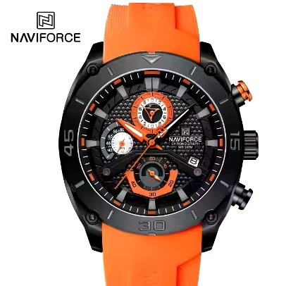ساعت مچی مردانه نیوی فورس مدل NAVIFORCE 8038 نارنجی