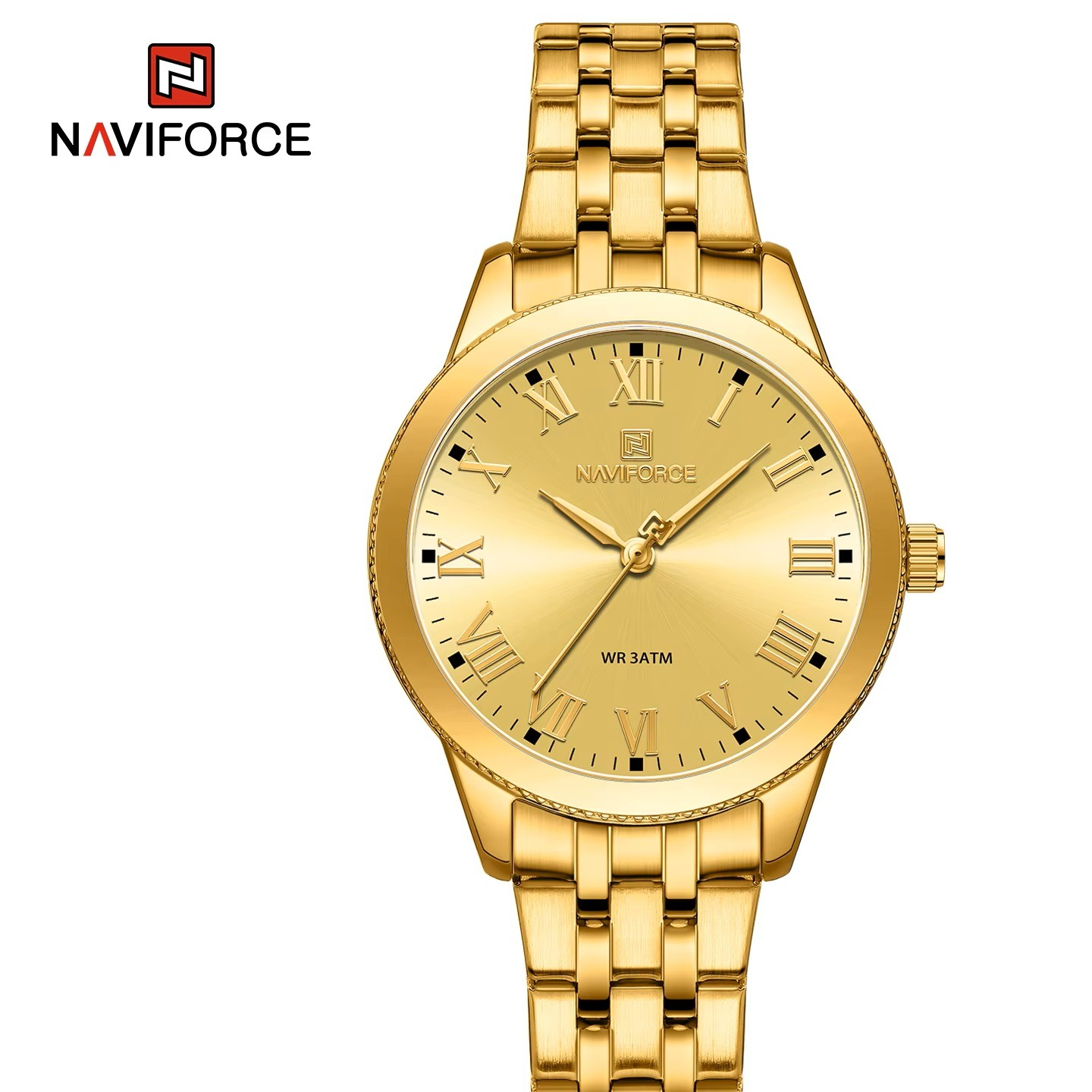 ساعت مچی زنانه نیوی فورس مدل NAVIFORCE 5032 طلایی