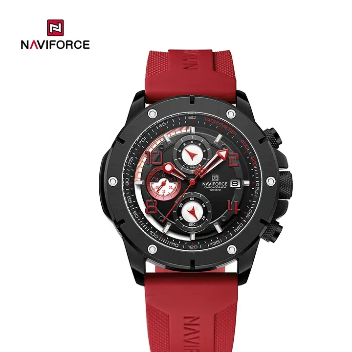ساعت مچی مردانه نیوی فورس مدل NAVIFORCE 8034 قرمز