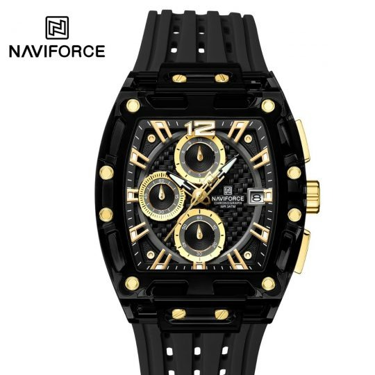 ساعت مچی مردانه نیوی فورس مدل NAVIFORCE 7105 مشکی طلایی