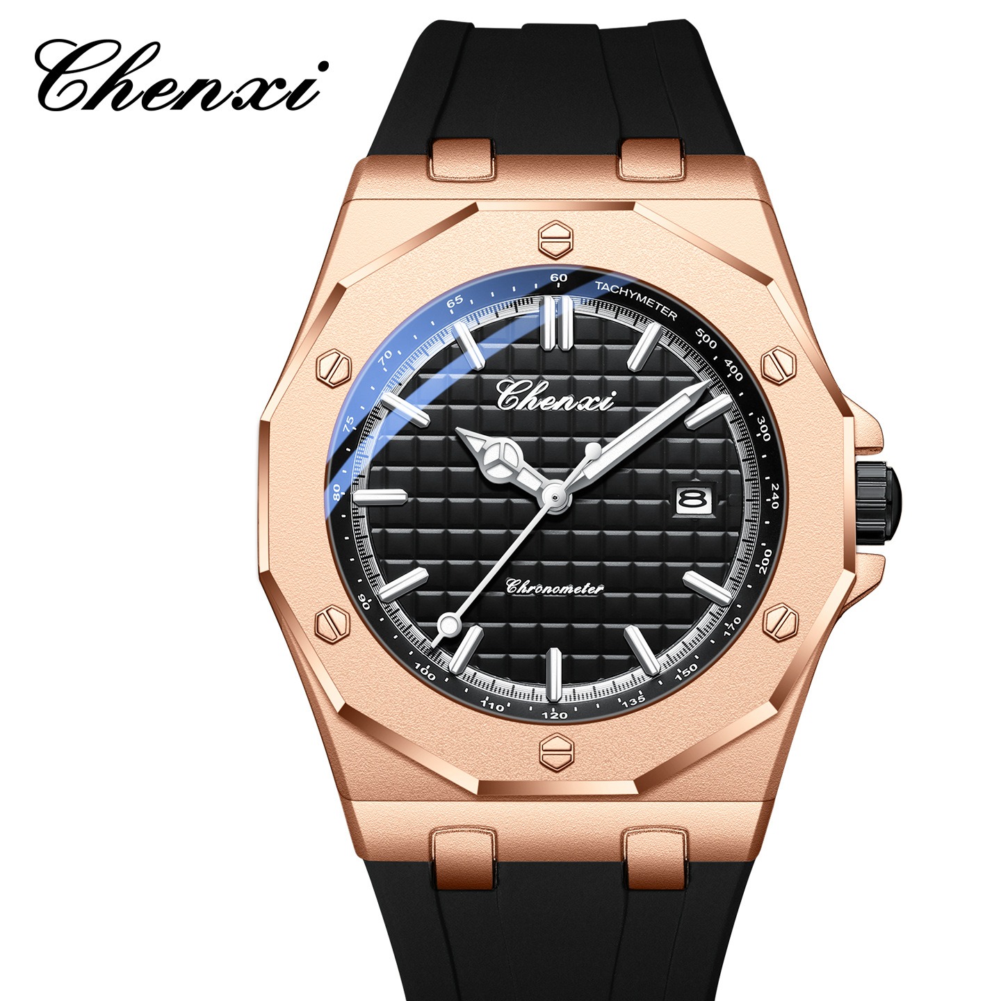 ساعت مچی مردانه چنکسی مدل CHENXI 8268 رزگلد مشکی