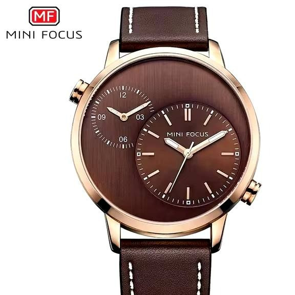ساعت مچی مردانه مینی فوکوس مدل MINI FOCUS 0035 قهوه ای