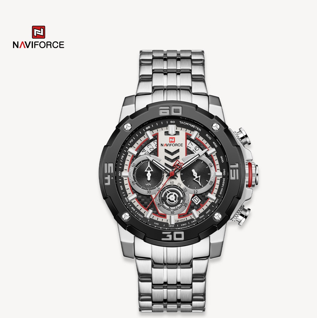 ساعت مچی مردانه نیوی فورس استیلی مدل naviforce 9175 نقره ای