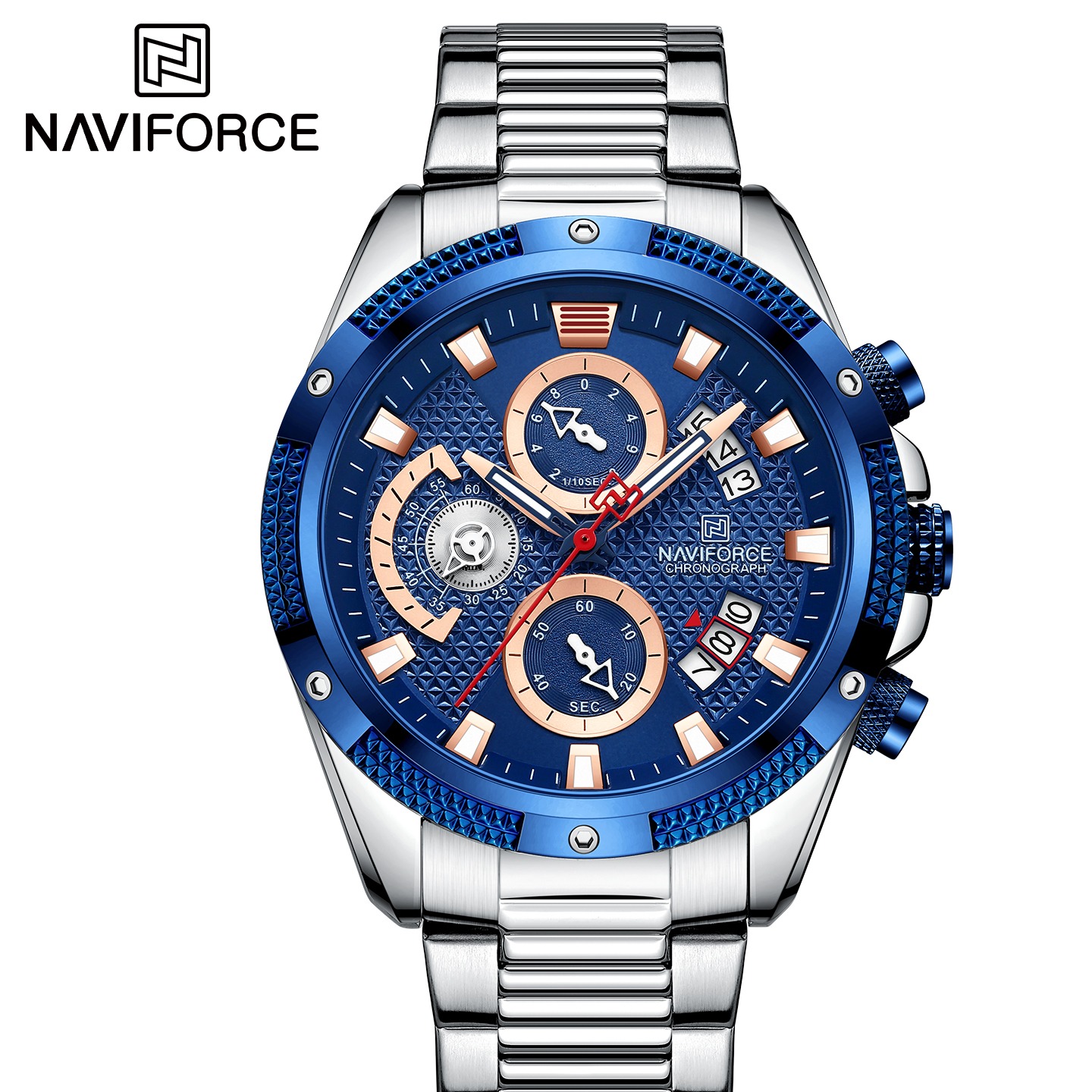 ساعت مچی مردانه نیوی فورس مدل Naviforce 8021 نقره ای آبی
