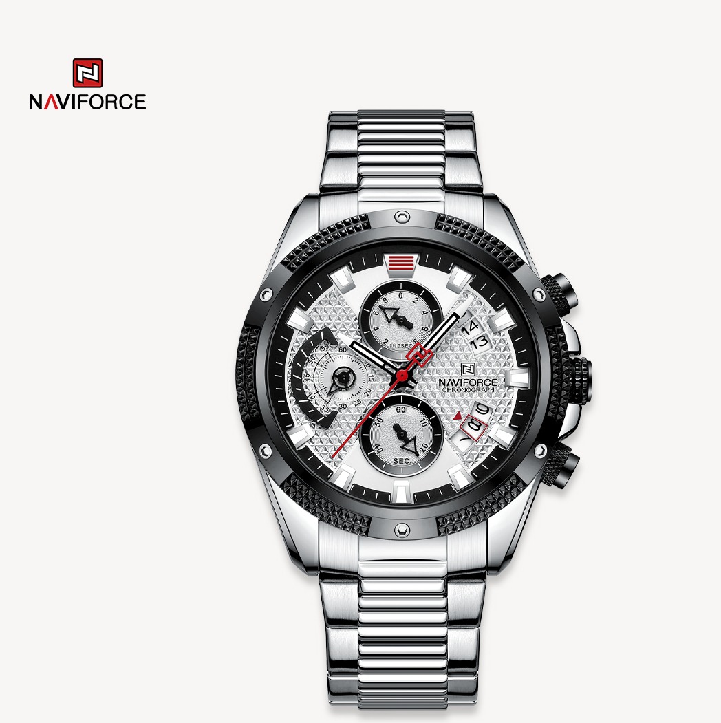 ساعت مچی مردانه نیوی فورس مدل Naviforce 8021 نقره ای سفید