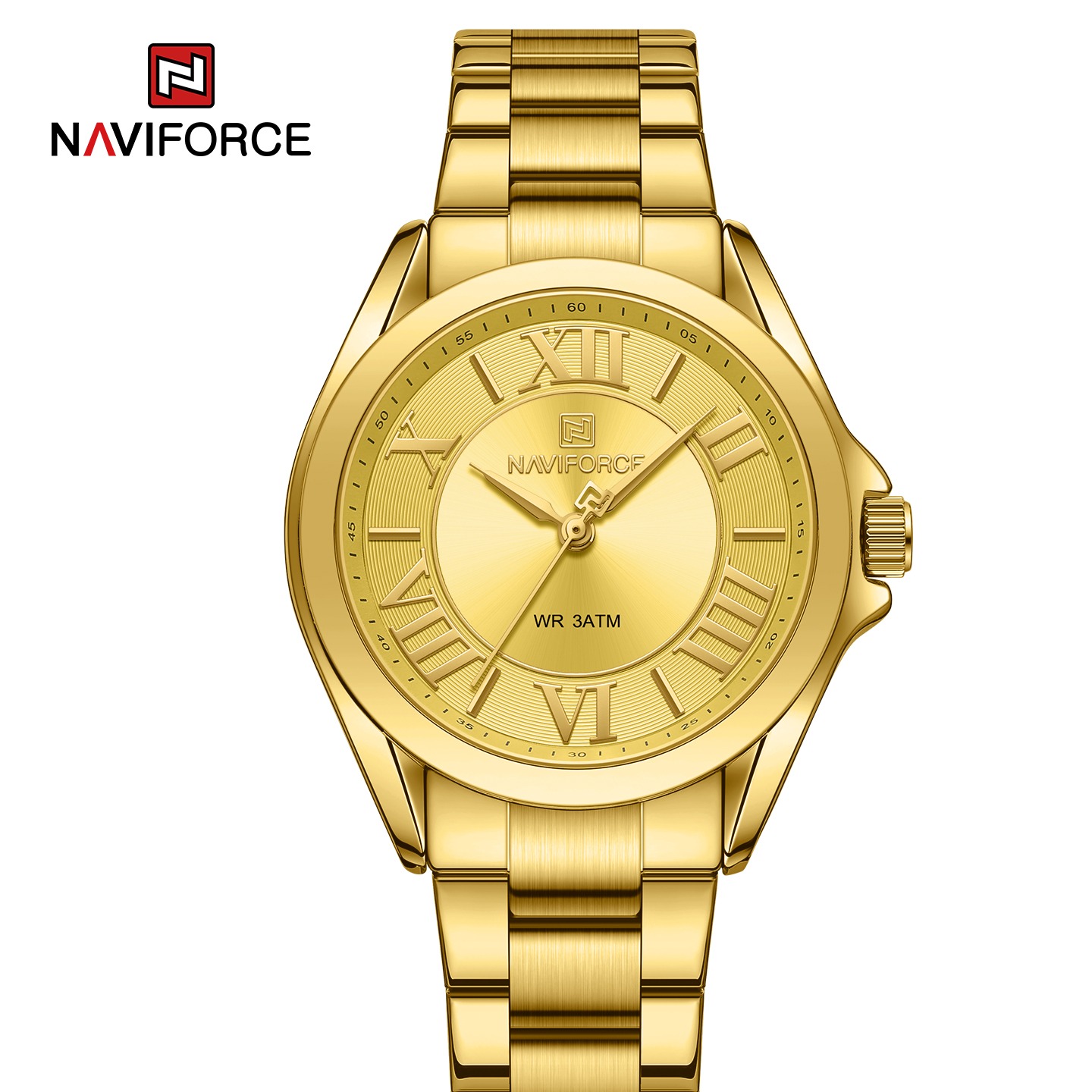 ساعت مچی زنانه نیوی فورس مدل naviforce 5037 طلایی