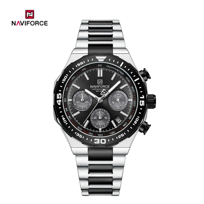 ساعت مچی مردانه مدل NAVIFORCE 8049 ترکیبی مشکی