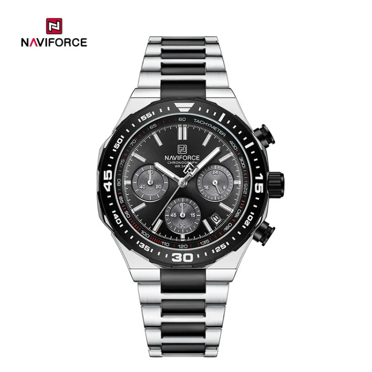 ساعت مچی مردانه مدل NAVIFORCE 8049 ترکیبی مشکی