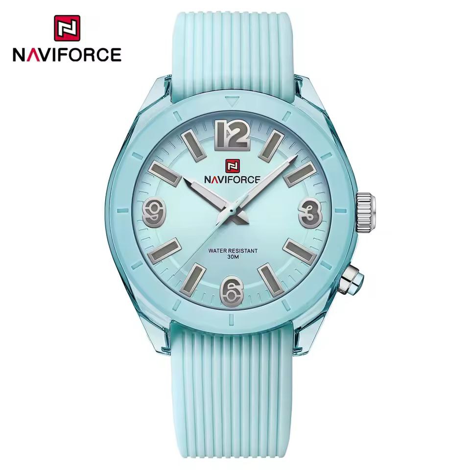 ساعت مچی زنانه نیوی فورس مدل NAVIFORCE 7103 آبی کمرنگ