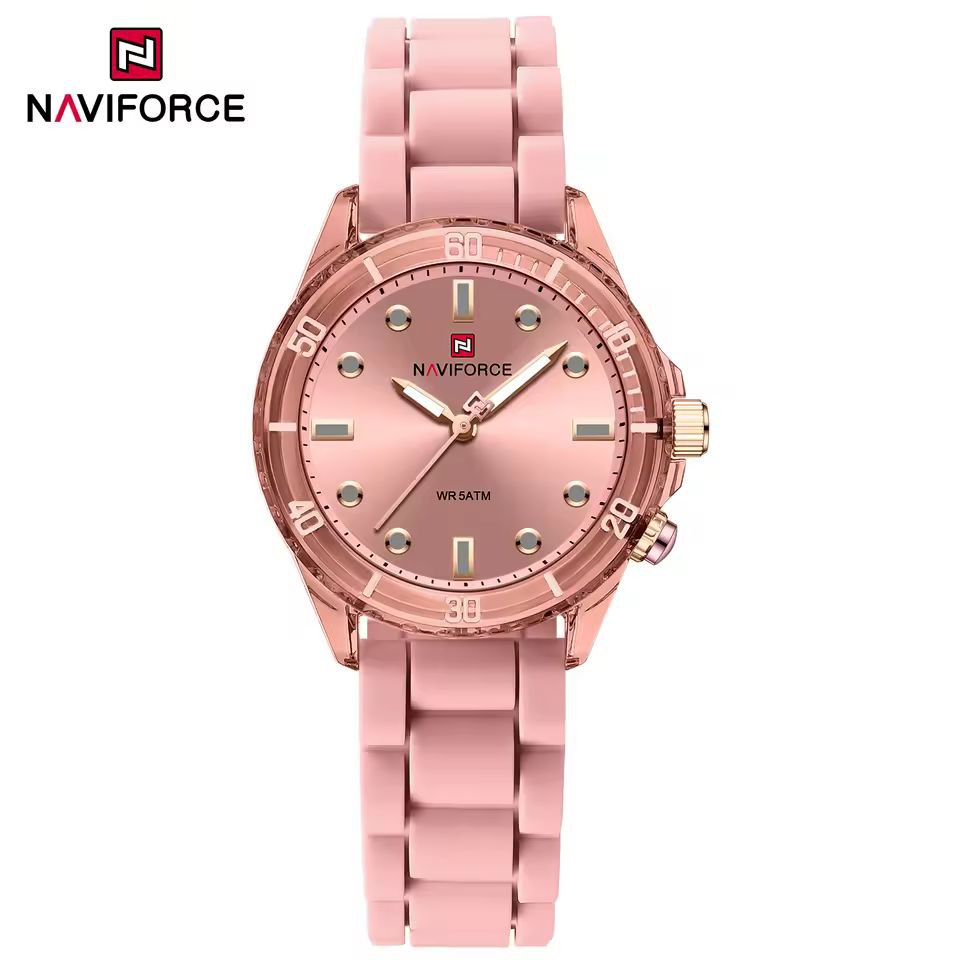 ساعت مچی زنانه مدل NAVIFORCE 7115 صورتی
