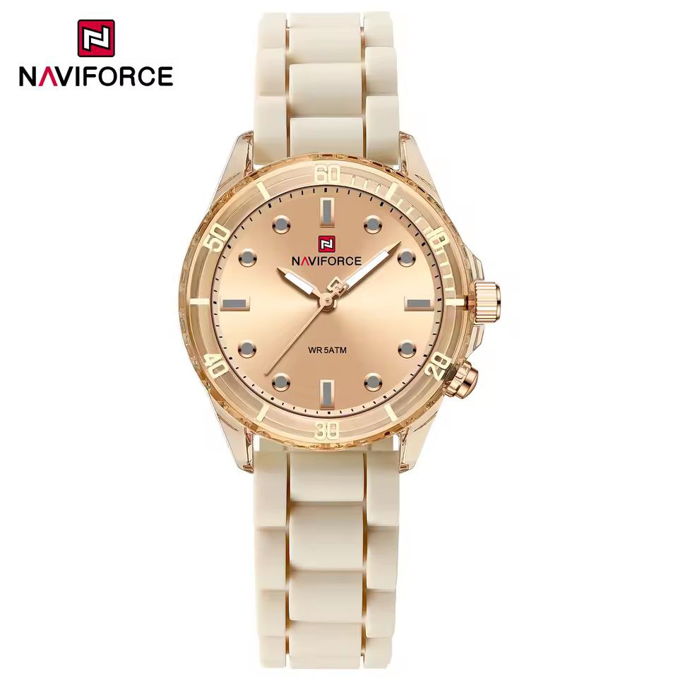 ساعت مچی زنانه مدل NAVIFORCE 7115 رزگلد