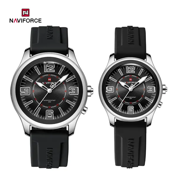 ساعت ست نیوی فورس مدل NAVIFORCE 9256 نقره ای مشکی