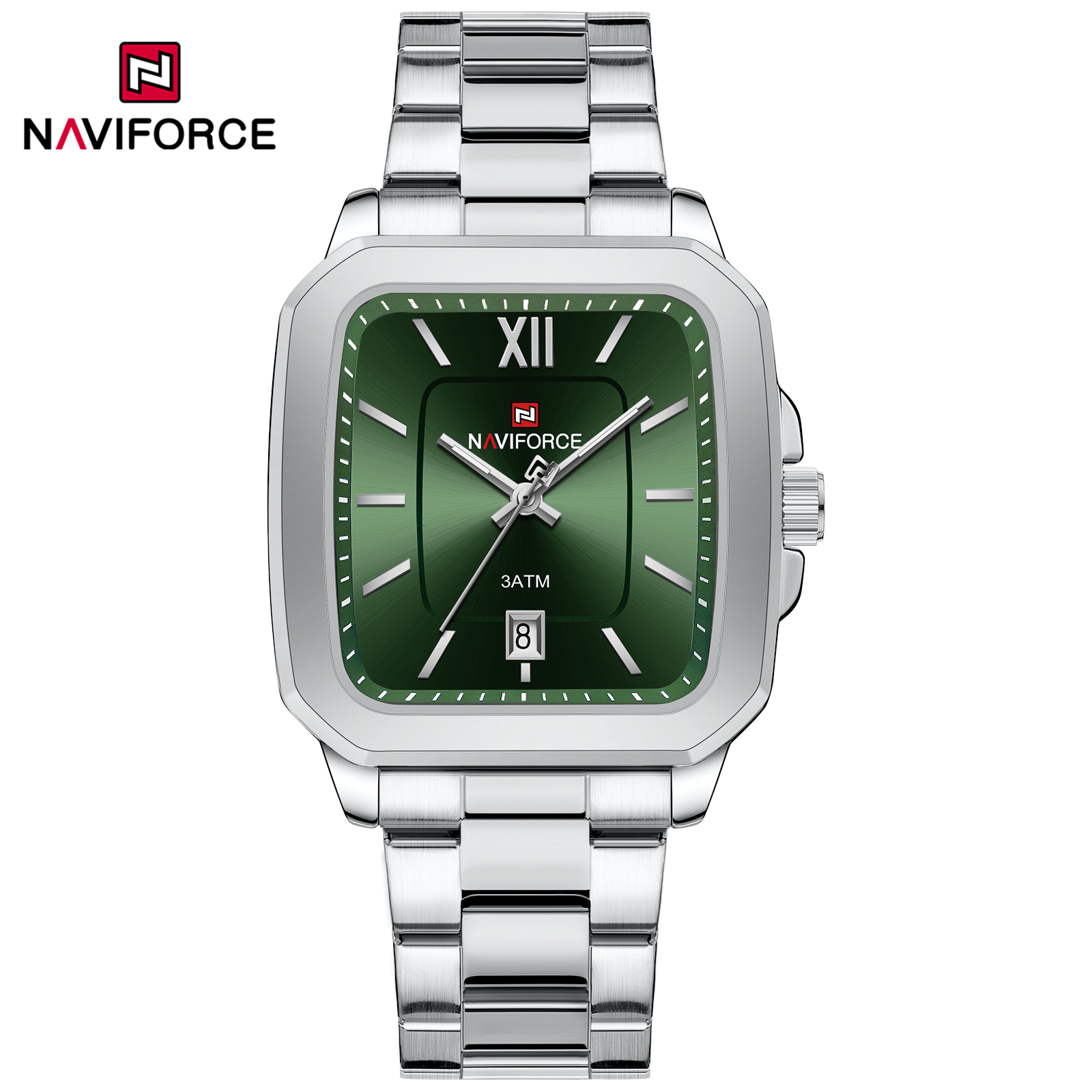 ساعت مچی مردانه نیوی فورس مدل naviforce 9239 نقره ای سبز