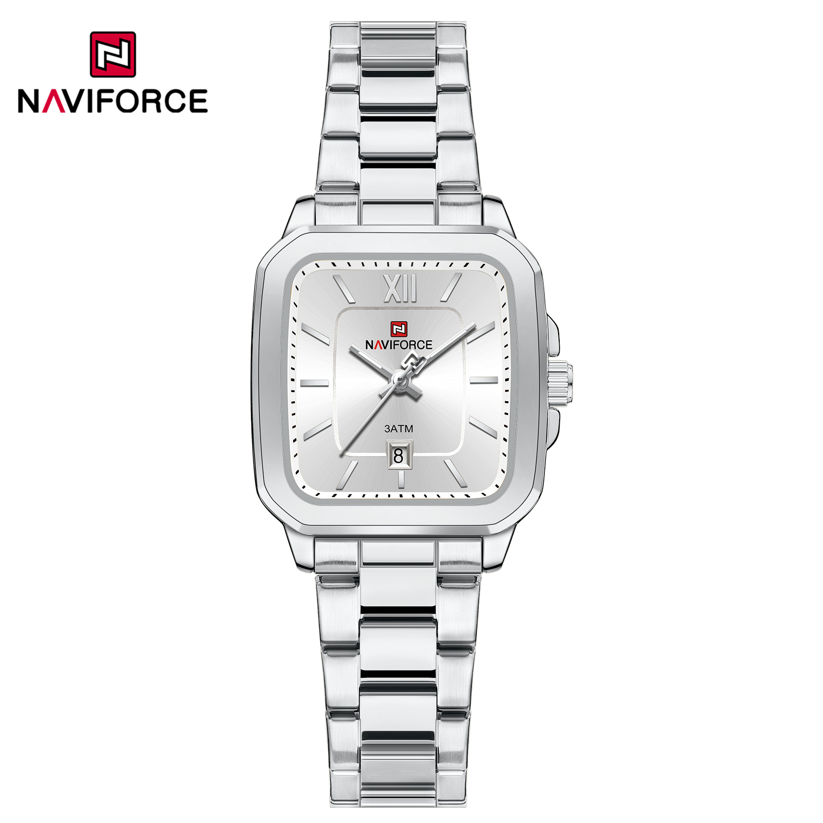 ساعت مچی زنانه نیوی فورس مدل naviforce 9239 نقره ای