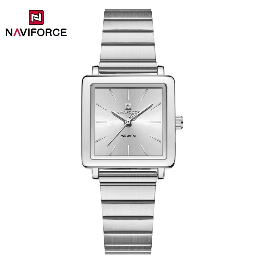 ساعت مچی زنانه نیوی فورس مدل NAVIFORCE 5048 نقره ای
