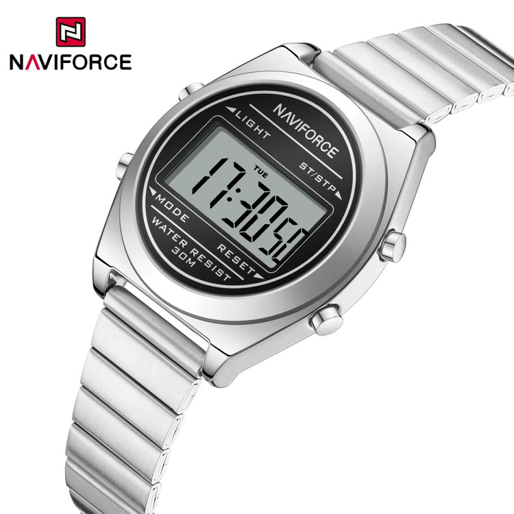 ساعت مچی زنانه نیوی فورس مدل NAVIFORCE 5066 نقره ای مشکی