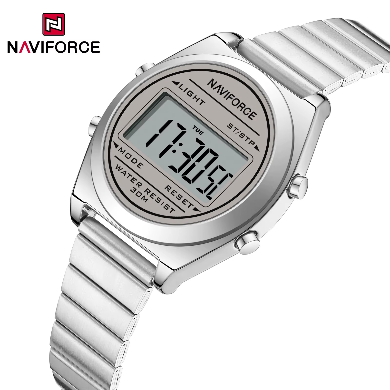 ساعت مچی زنانه نیوی فورس مدل NAVIFORCE 5066 نقره ای