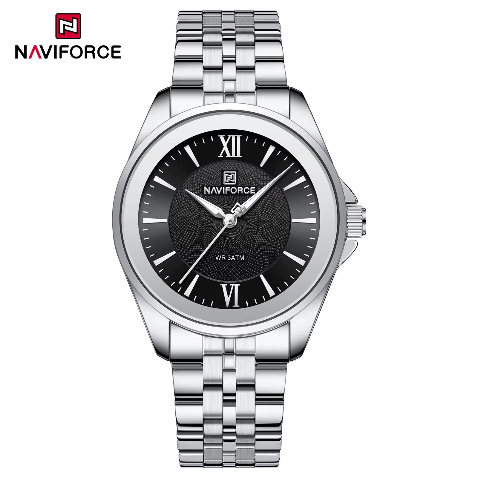 ساعت مچی زنانه NAVIFORCE 5067 نقره ای مشکی