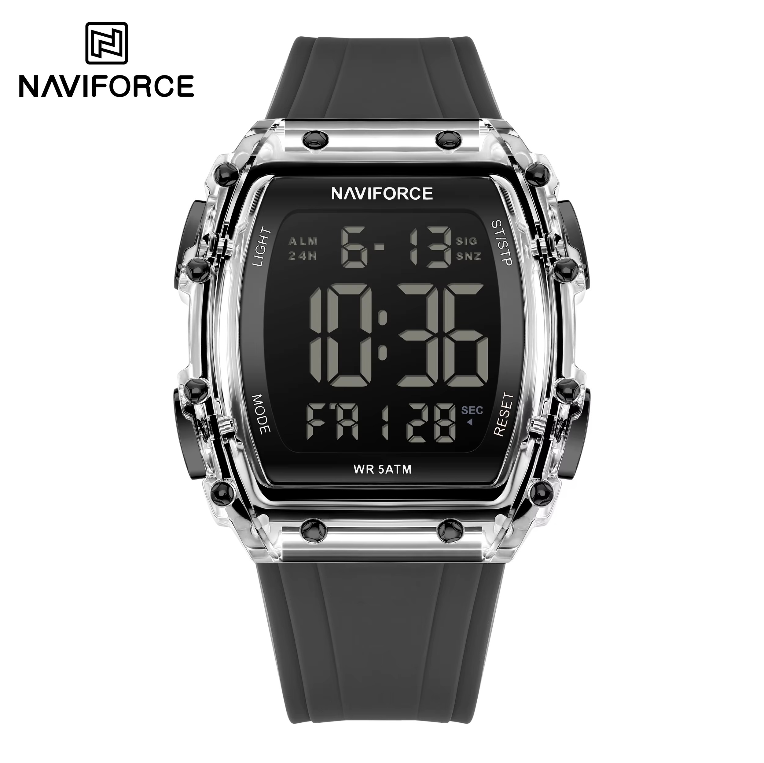 ساعت مچی مردانه نیوی فورس مدل NAVIFORCE 6107 نقره ای خاکستری