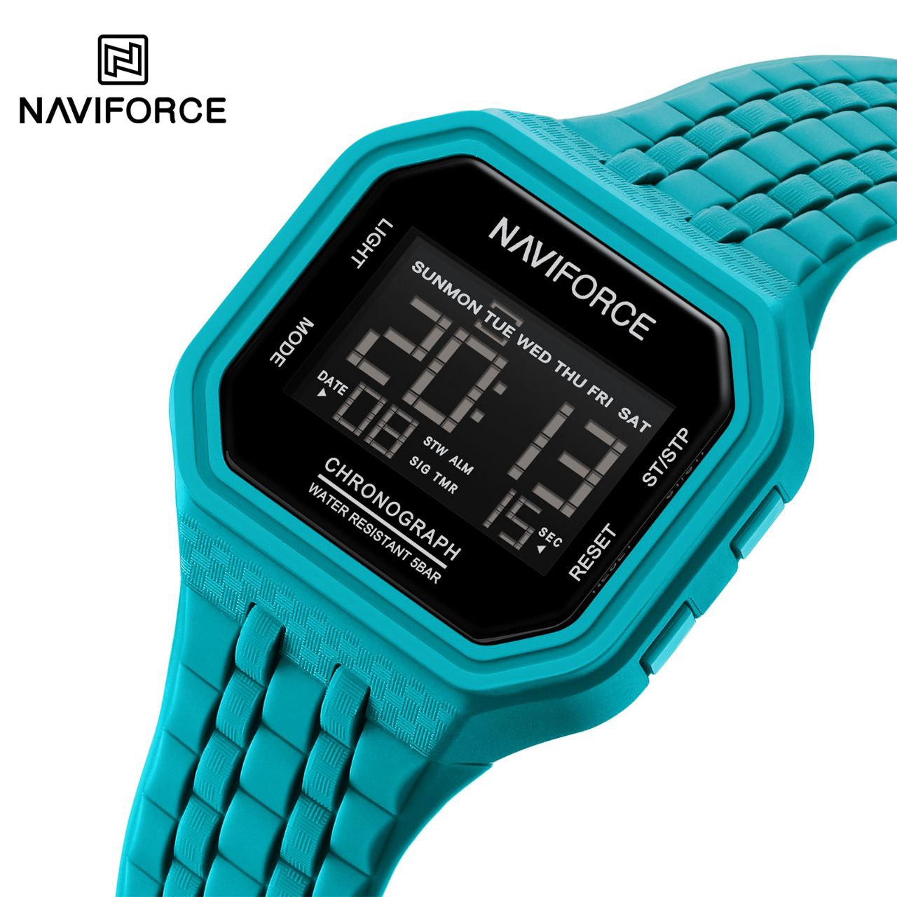 ساعت مچی مردانه مدل NAVIFORCE 7116 آبی روشن