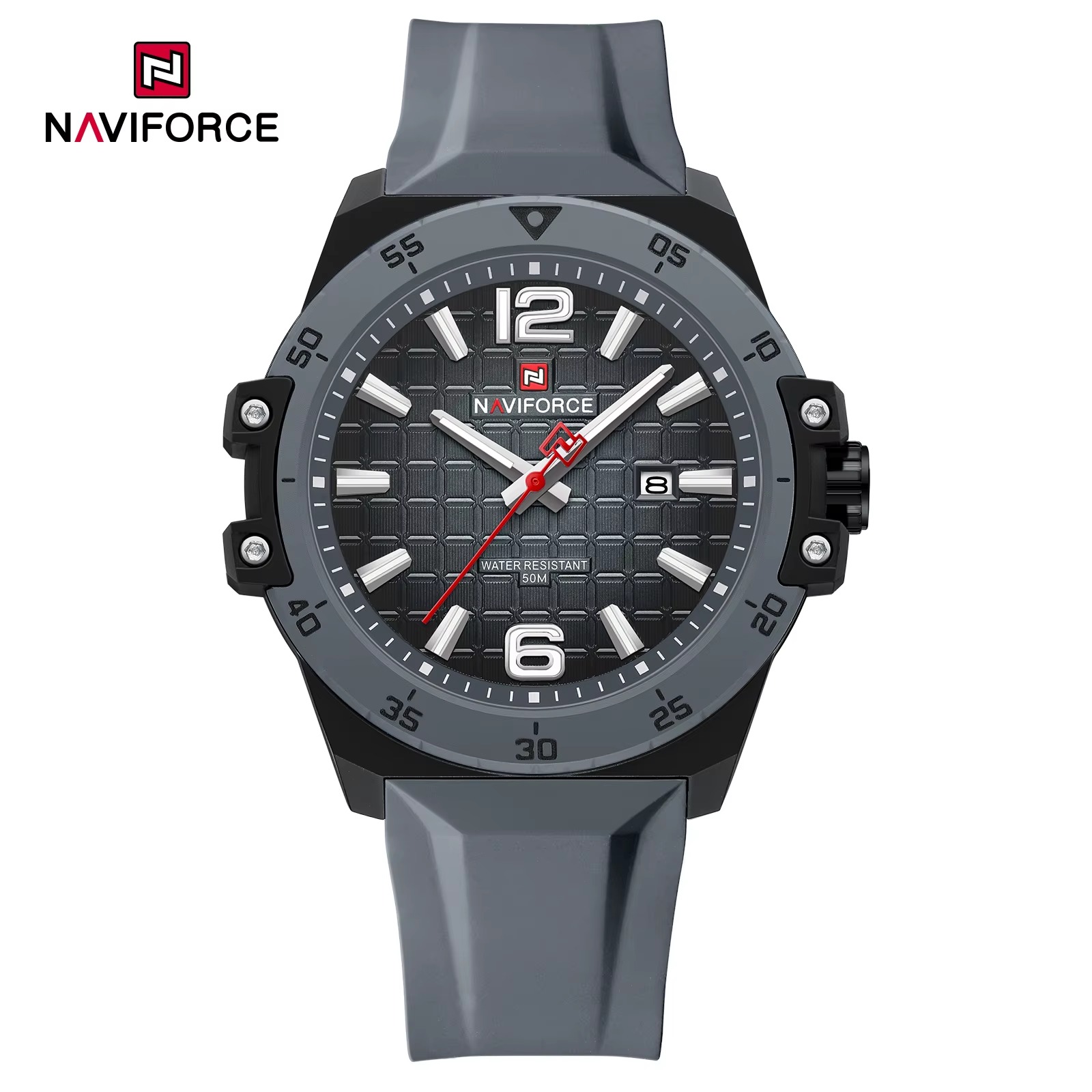 ساعت مچی مردانه مدل Naviforce 7122 خاکستری کم رنگ