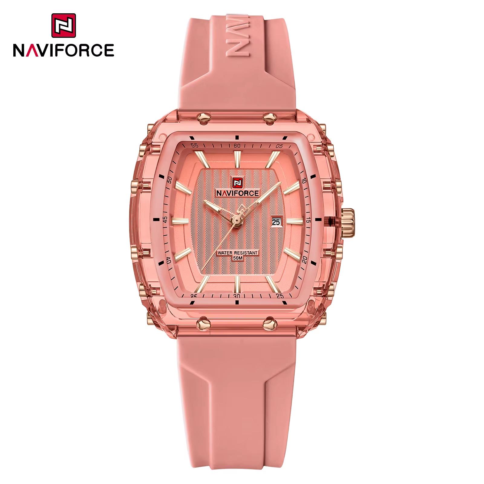 ساعت مچی زنانه NAVIFORCE 7124 صورتی