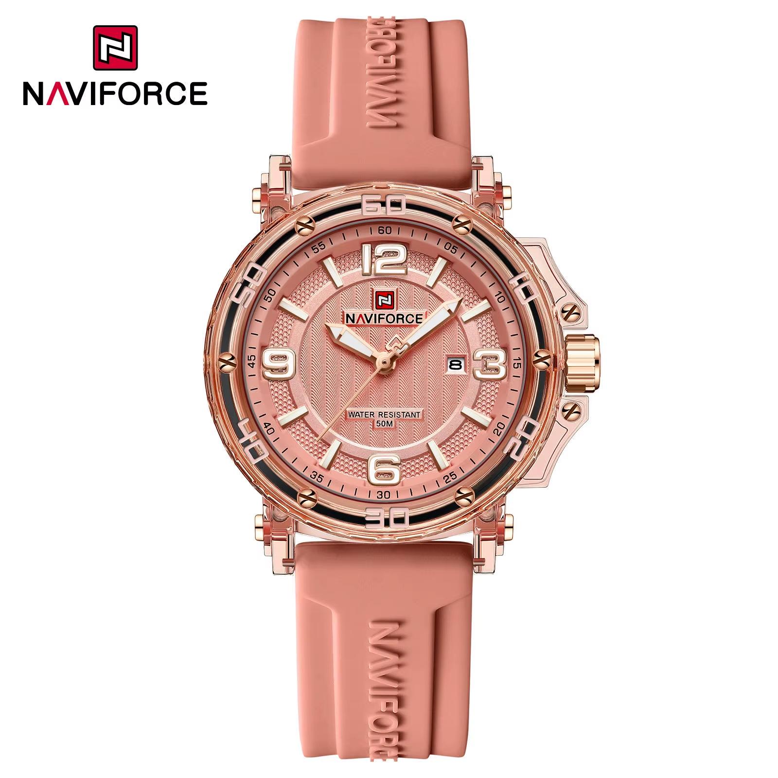 ساعت مچی زنانه مدل Naviforce 7125 صورتی