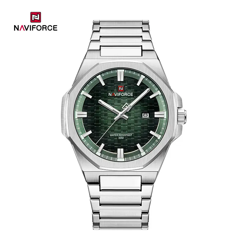 ساعت مچی مردانه نیوی فورس مدل NAVIFORCE 9245 نقره ای سبز