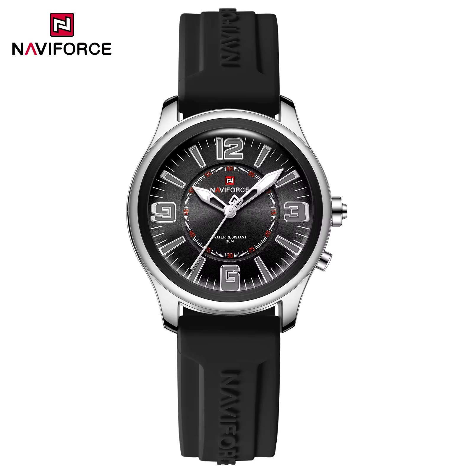 ساعت مچی زنانه نیوی فورس مدل NAVIFORCE 9256 نقره ای مشکی