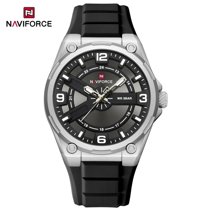 ساعت مچی مردانه نیوی فورس مدل NAVIFORCE 9260 نقره ای مشکی