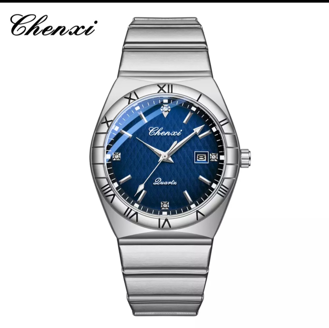 ساعت مچی مردانه چنکسی مدل CHENXI 640 نقره ای آبی