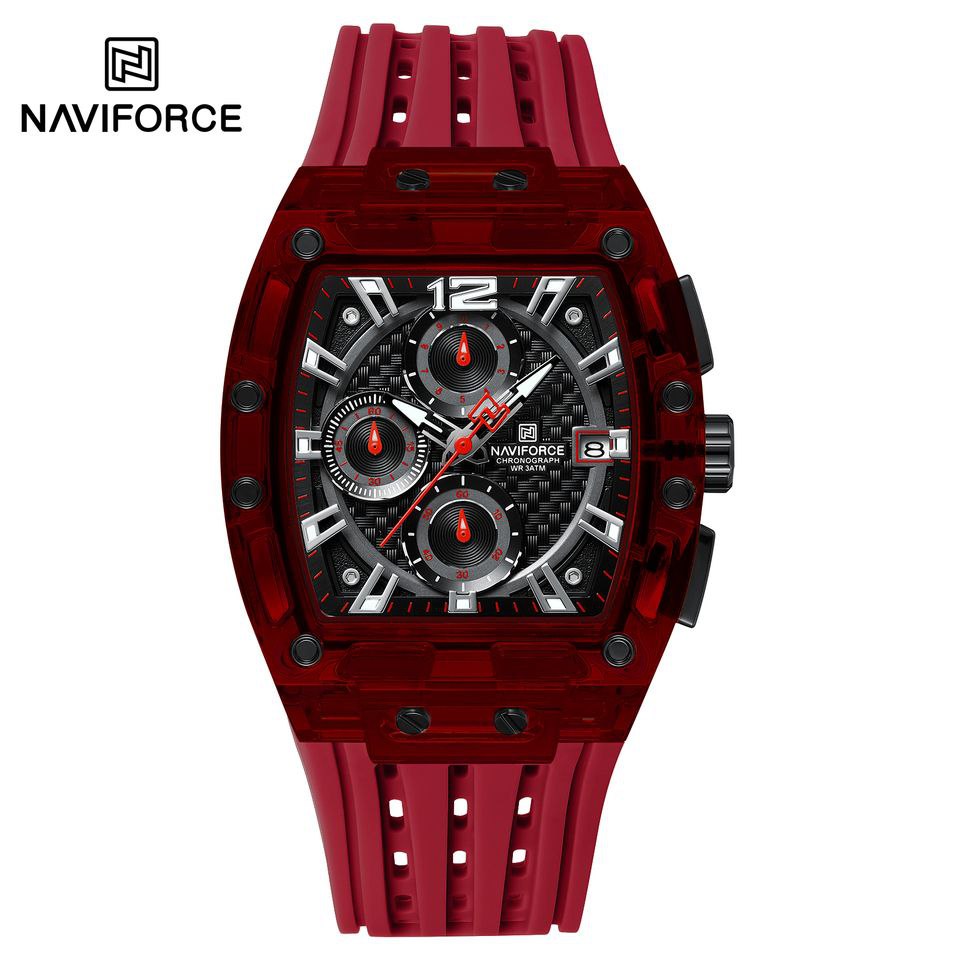 ساعت مچی مردانه نیوی فورس مدل NAVIFORCE 7105 قرمز