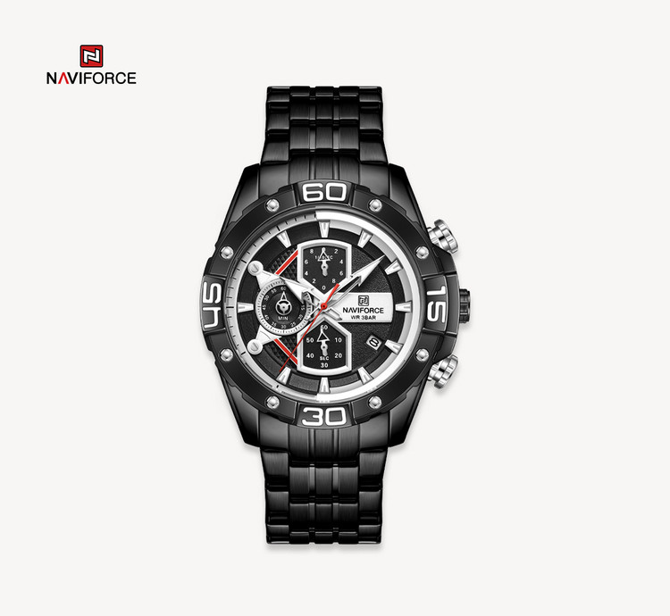 ساعت مچی مردانه نیوی فورس استیل مدل NAVIFORCE 8018 مشکی