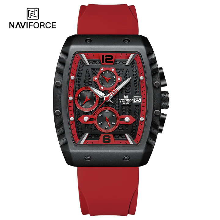 ساعت مچی مردانه نیوی فورس مدل NAVIFORCE 8025 قرمز
