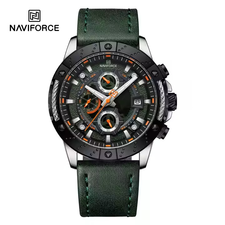 ساعت مچی مردانه نیوی فورس مدل NAVIFORCE 8055 نقره ای سبز