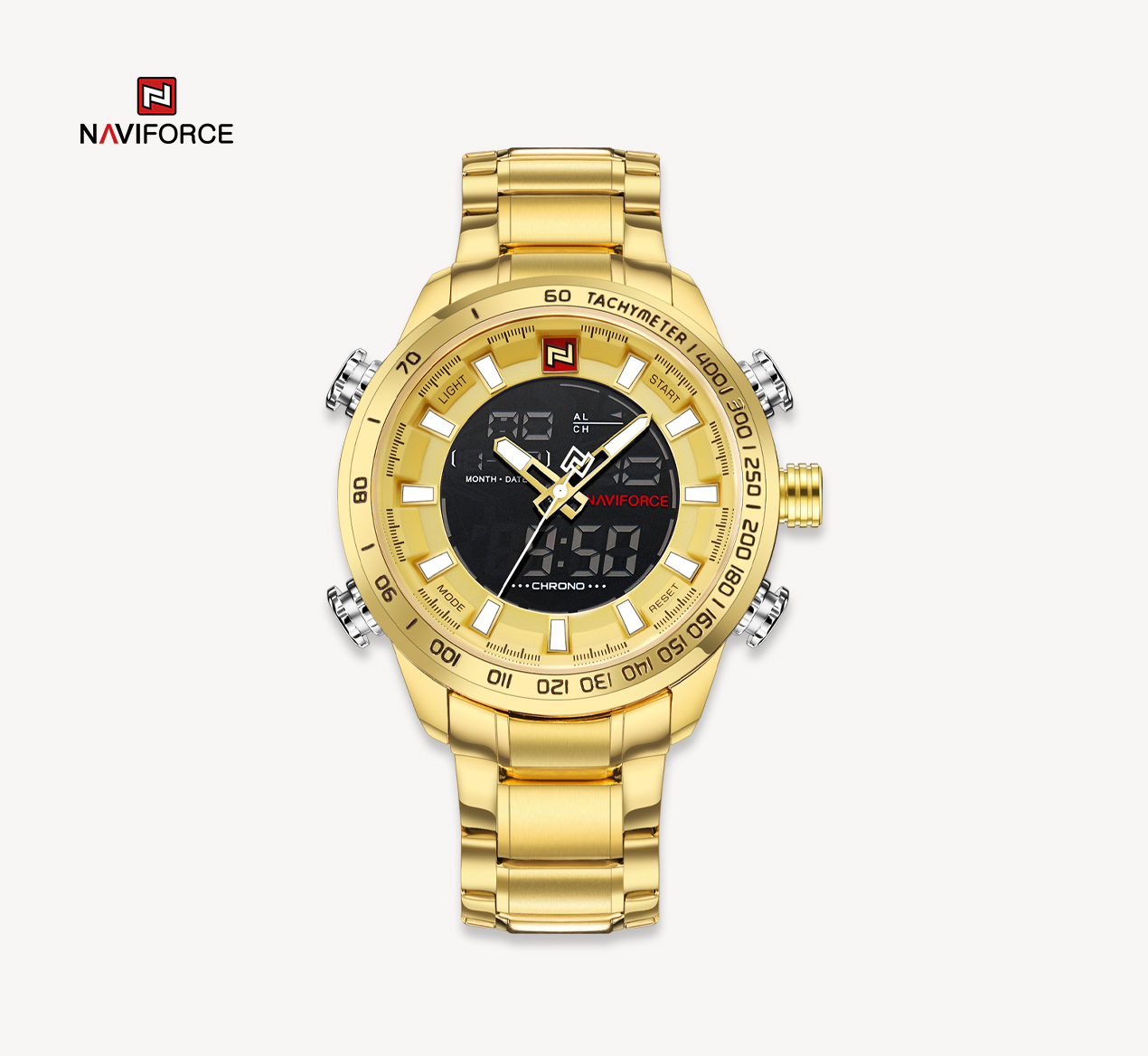 ساعت مچی مردانه نیوی فورس مدل Naviforce 9093 طلایی