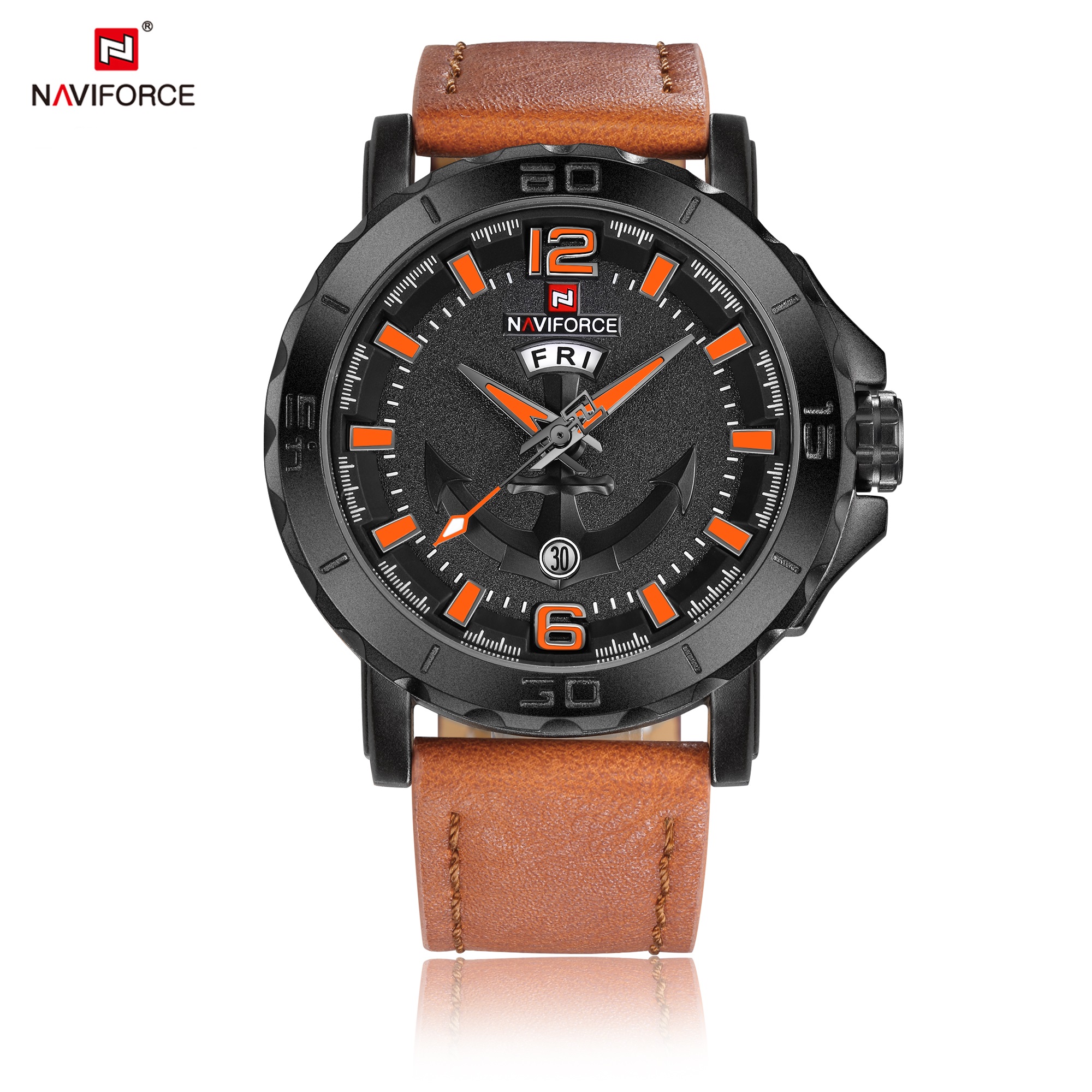 ساعت مچی مردانه نیوی فورس مدل NAVIFORCE 9122 نارنجی