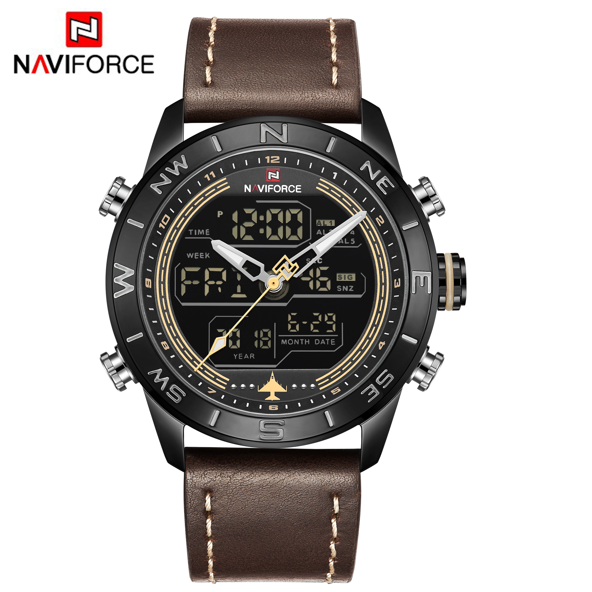 ساعت مچی مردانه نیوی فورس مدل Naviforce 9144 قهوه ای