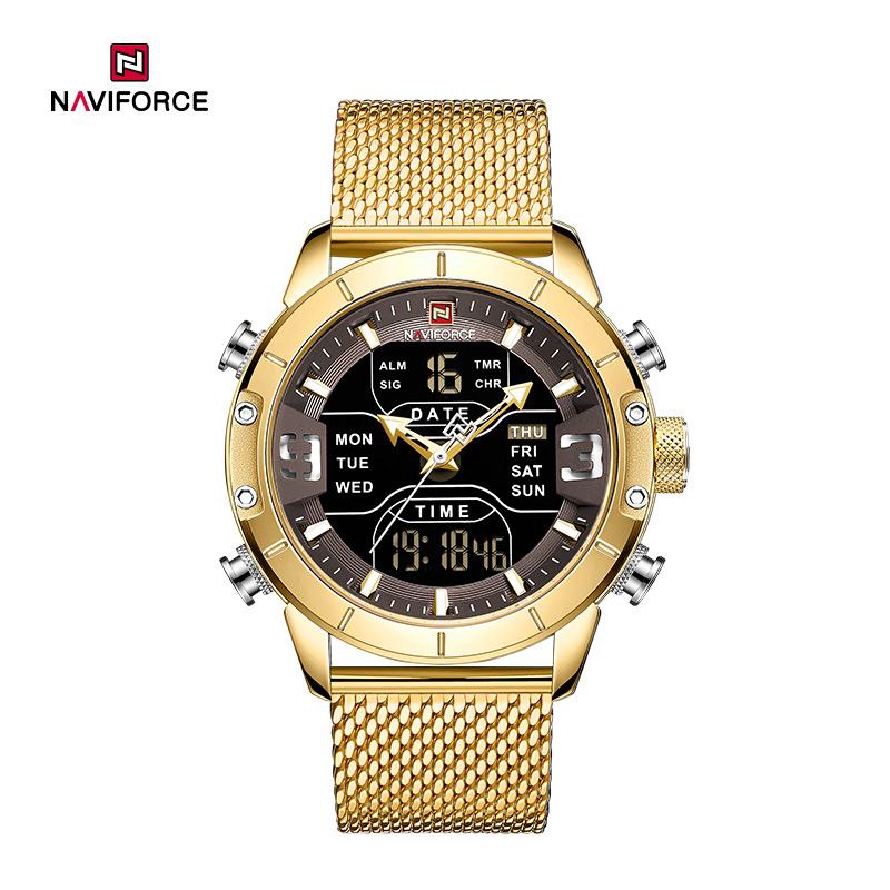 ساعت مچی مردانه نیوی فورس استیل مدل Naviforce 9153 طلایی