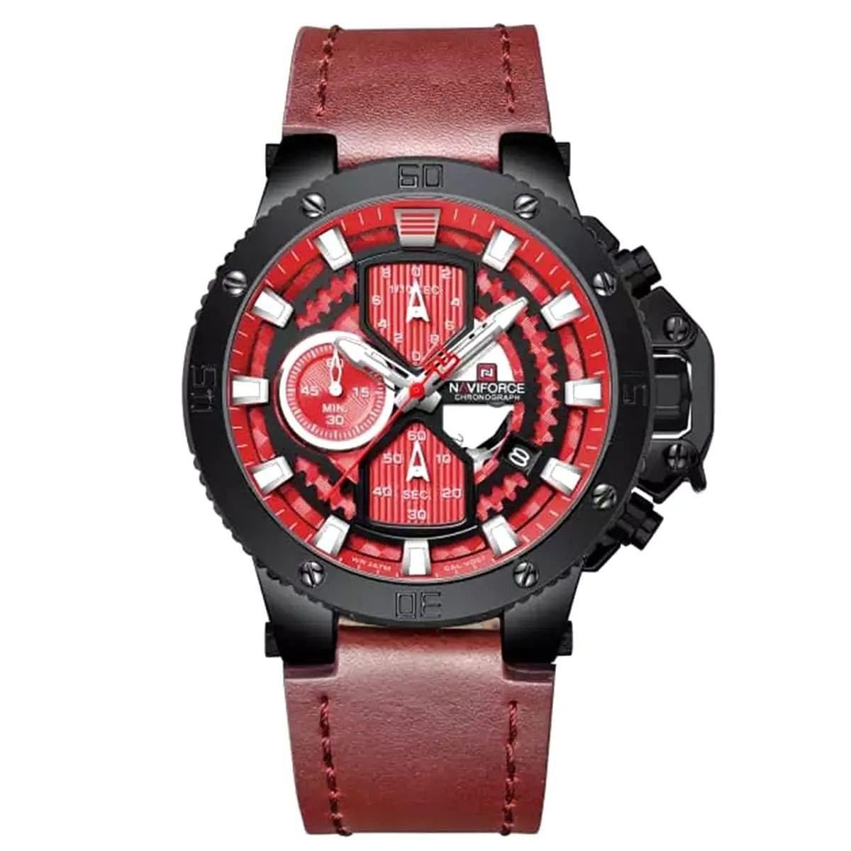 ساعت مچی مردانه نیوی فورس مدل naviforce 9159 قرمز