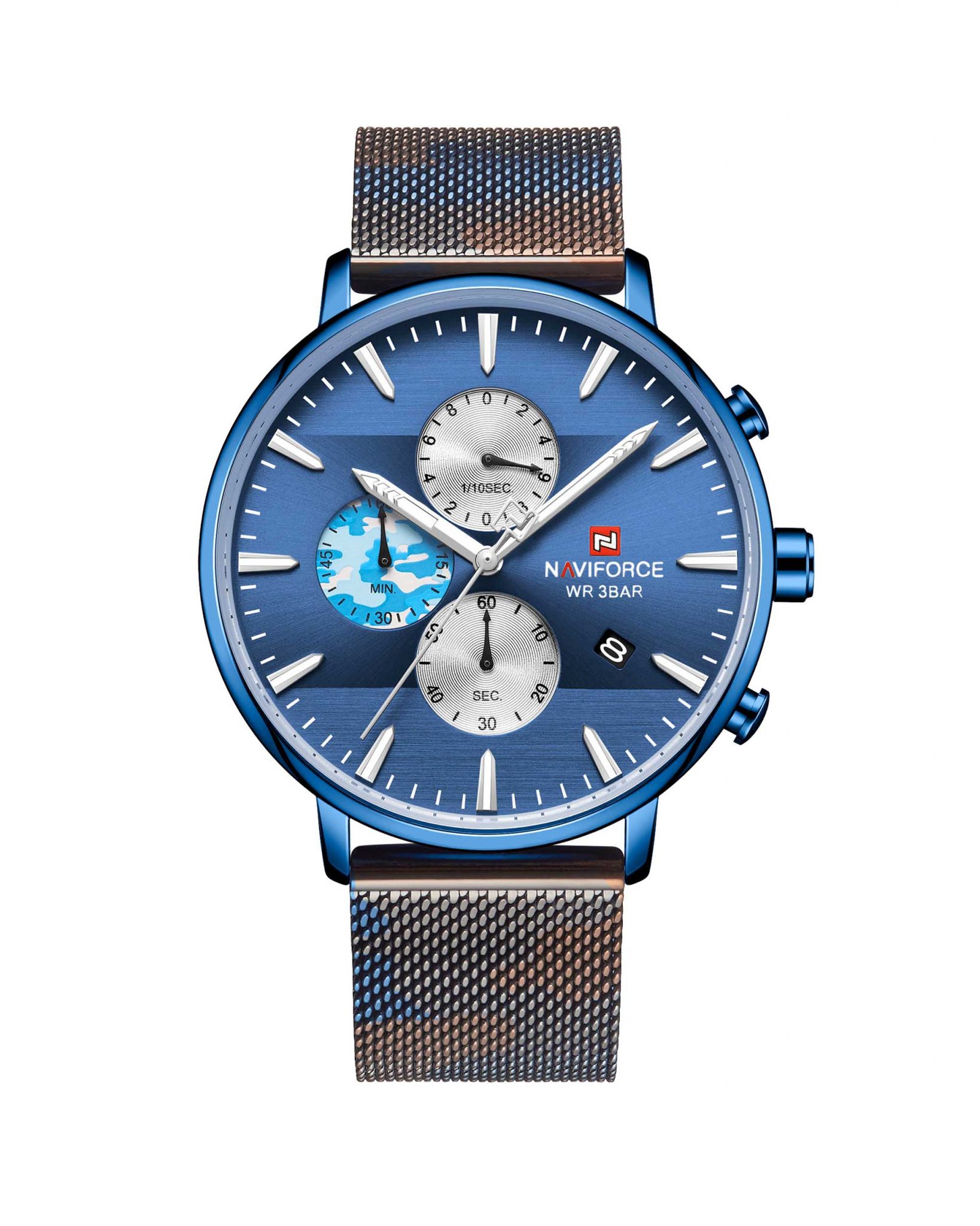 ساعت مچی مردانه نیوی فورس مدل naviforce 9169 آبی