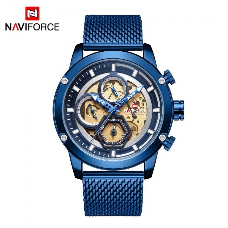 ساعت مچی مردانه نیوی فورس مدل naviforce 9167 آبی